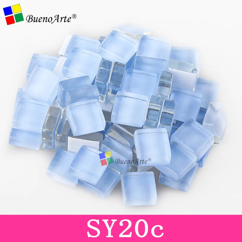 SY20c 200 г/205 шт 10X10 мм 3/8 дюймов квадратная Хрустальная мозаичная плитка, синяя фиолетовая серия, сделай сам мозаичный художественный поставщик, домашний сад стеклянные бусины - Цвет: SY20c