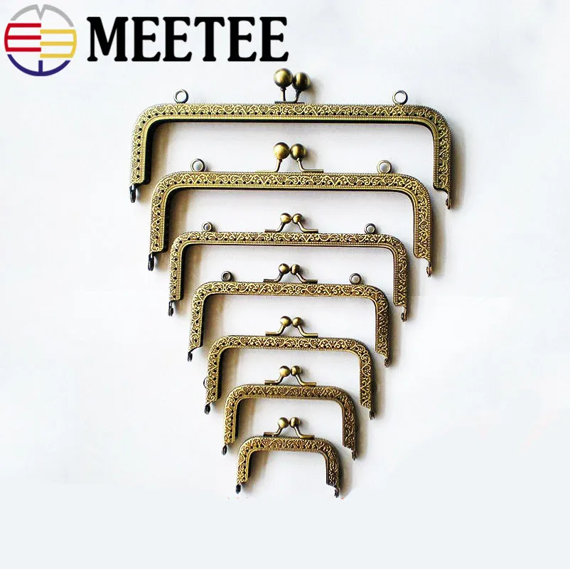 Meetee, 1 шт., 20X8 см, классический стиль, рамка для сумки, деревянная ручка, антикварная застежка для поцелуя, для кошелька, рамка с замком, пряжки, сделай сам, украшение для сумки, аксессуар