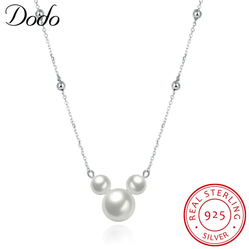Ожерелье DODO женское из серебра 925 пробы с пресноводным жемчугом|brand necklace|necklace