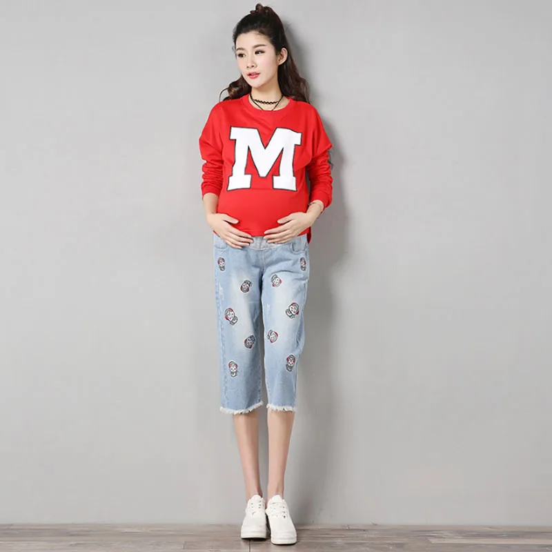 Беременные женщины брюки лето 2017 новый прилив мать носить тонкий срез белье