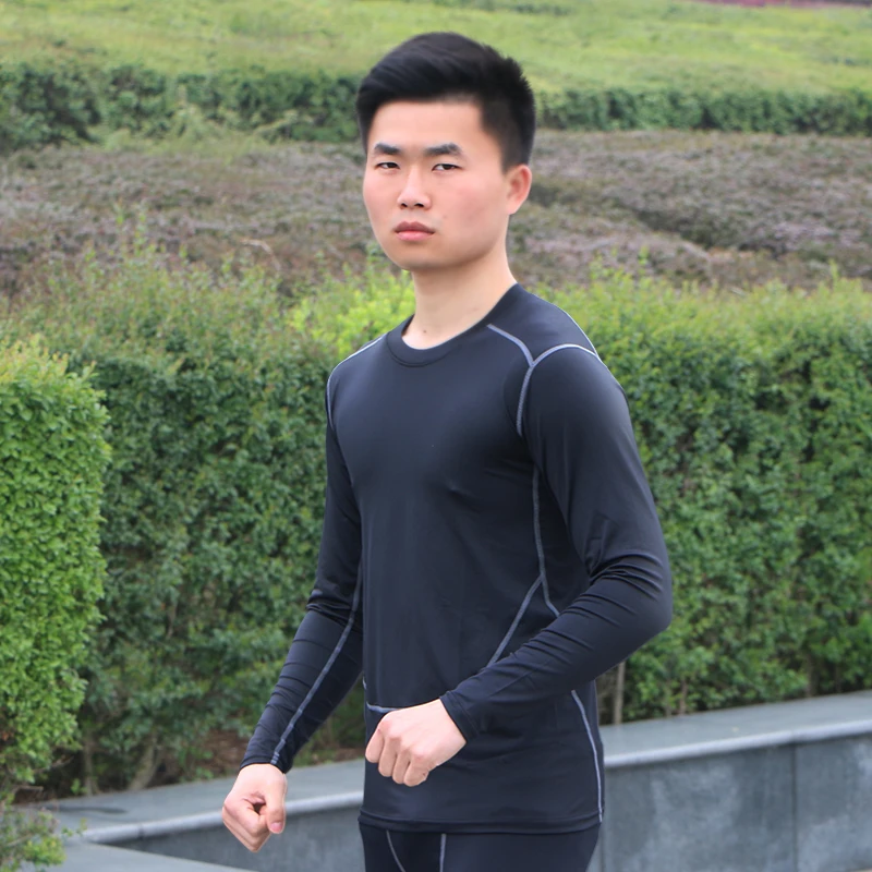 Рубашка мужская компрессионная с флисовой подкладкой и длинным рукавом