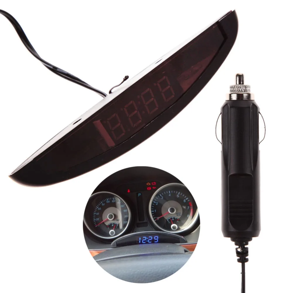 Новинка автомобильные Светящиеся СВЕТОДИОДНЫЕ Цифровые Автомобильные часы