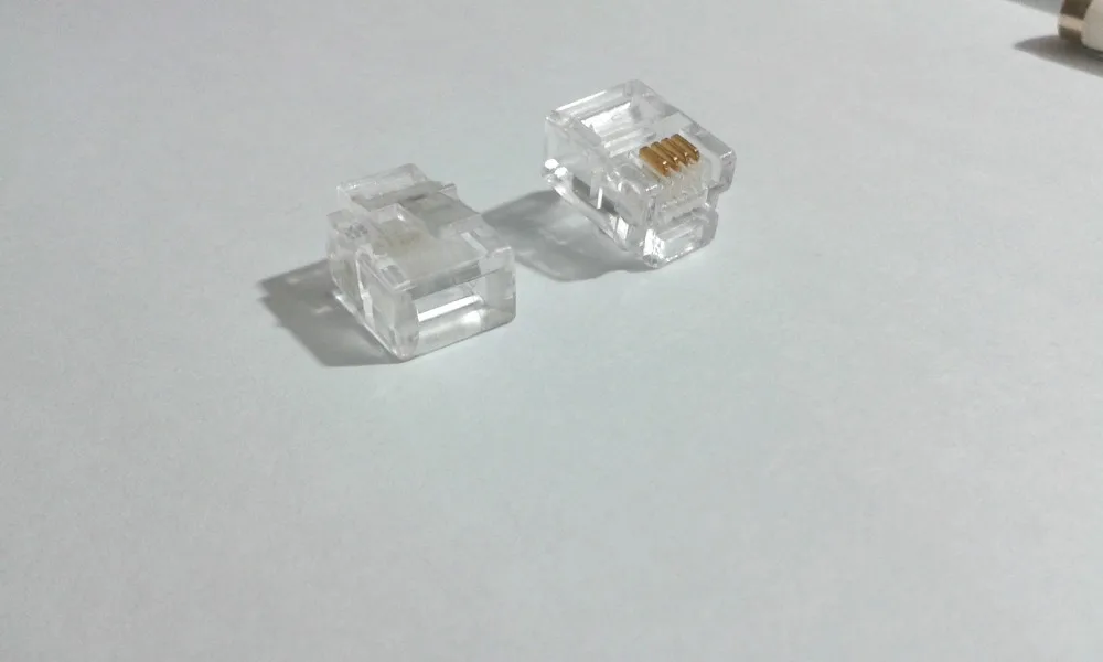 200 шт. RJ11 модульный разъем телефонная линия сетевой кабель 6P4C | Обустройство дома