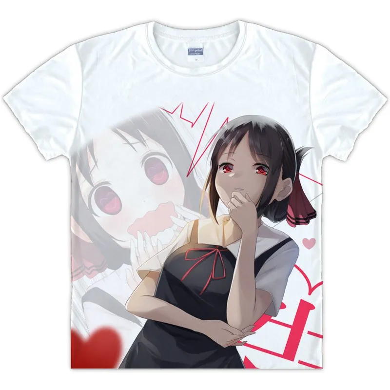 Style 6 Футболка в стиле аниме «Kaguya-sama Love Is War», одежда с короткими рукавами, белая футболка унисекс, Топ Fujiwara Chika Shinomiya Kaguya, летняя футболка - Цвет: Style 6