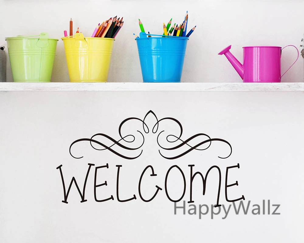 

Welcome Home Family Quote Wall Sticker Family Welcome Quote Wall Decal Decorating DIY Home Quotes Custom Colors Wall Decal Q170