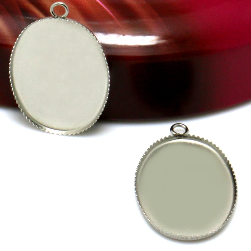 20 шт нержавеющая сталь подвеска основа для кабошона опорная рамка Лотки пустые