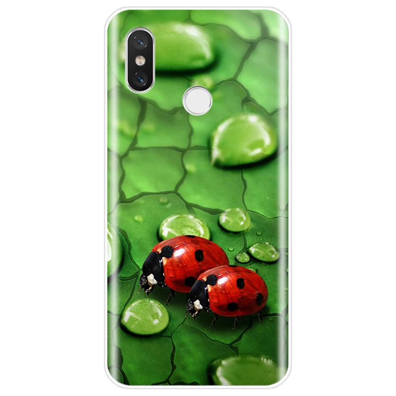 Чехол на сотовый телефон с четырьмя листочками божья коровка ромашка мягкий