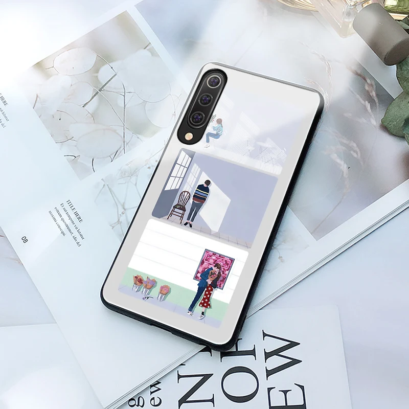 Чехол для Xiaomi Mi9 Mi 9 чехол Mofi Жесткий задней панели Цветная Любовь персонаж