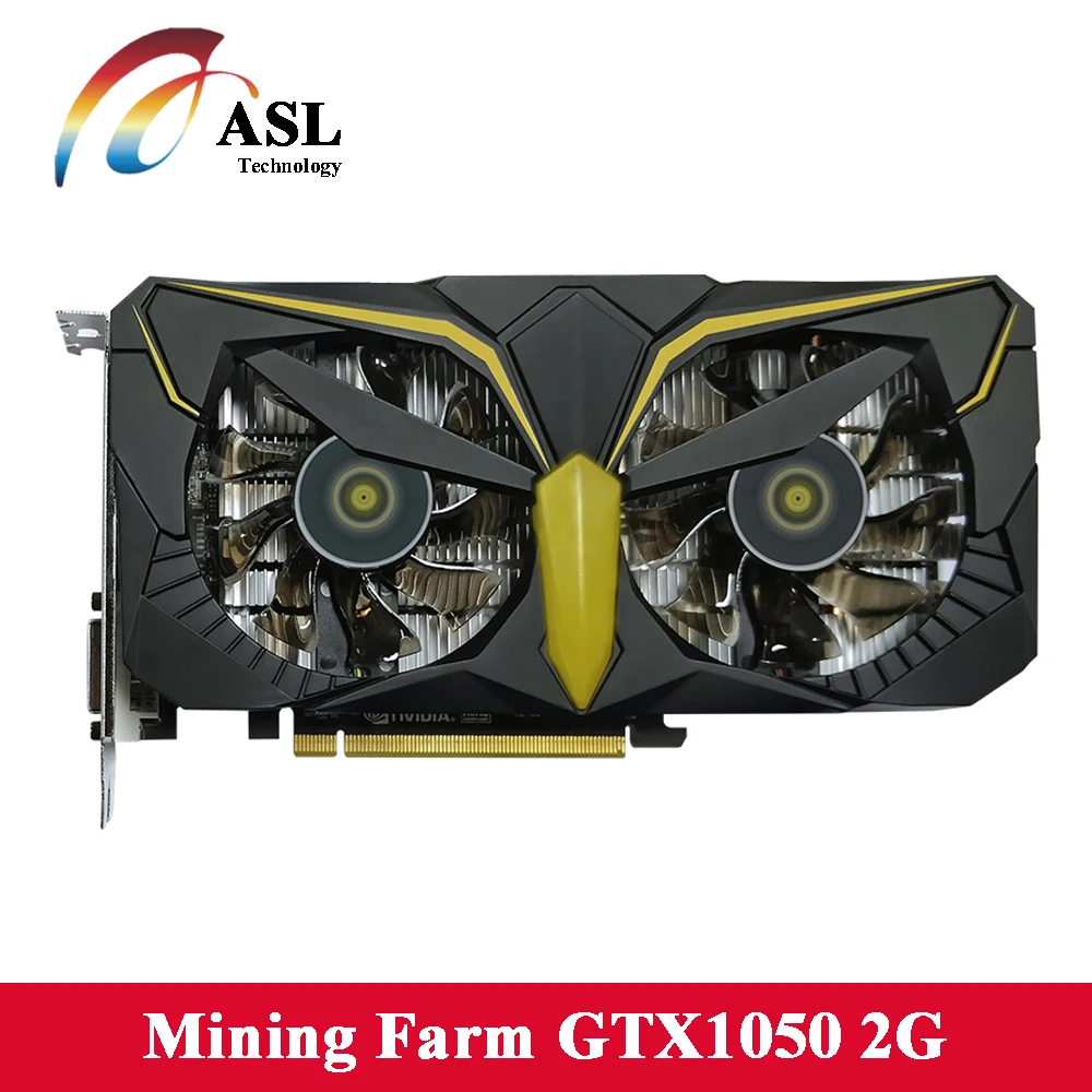 ASL Графика карта GeForce GTX1050 Warhawk 2 ГБ GDDR5 128bit NVIDIA 7008 мГц 1354 1455 DirectX 12 14nm видео для