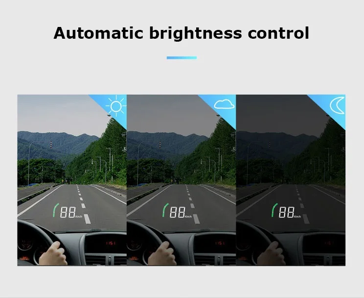 GEYIREN C200 OBD HUD Автомобильный дисплей с крышкой объектива OBD2 A100S двигатель RPM измеритель скорости напряжение температура воды сигнализация