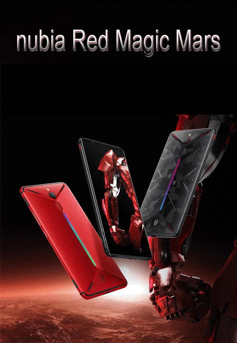 Мобильный телефон zte nubia Red Magic Mars, 6,0 дюймов, 8 ГБ ОЗУ, 128 Гб ПЗУ, Восьмиядерный процессор Snapdragon 845, фронтальная камера МП, задняя камера 8 Мп, игровой телефон