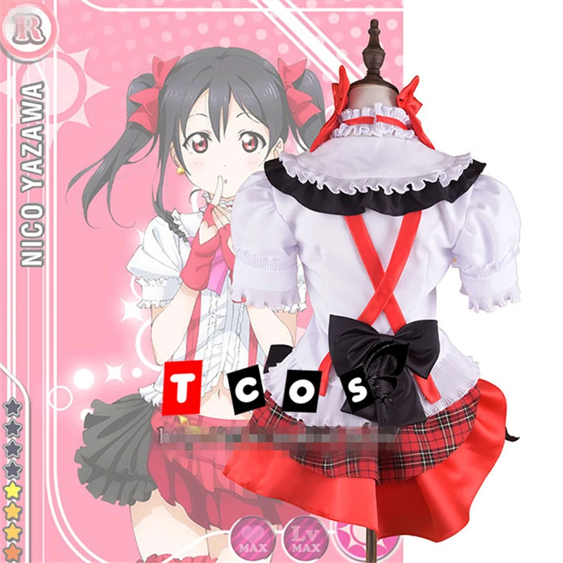 Аниме платье на Хэллоуин с надписью love live YAZAWA NICO school idol maid бесплатная
