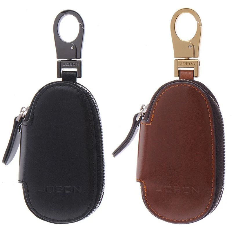 Высококачественный Роскошный кожаный чехол для автомобильных ключей на молнии
