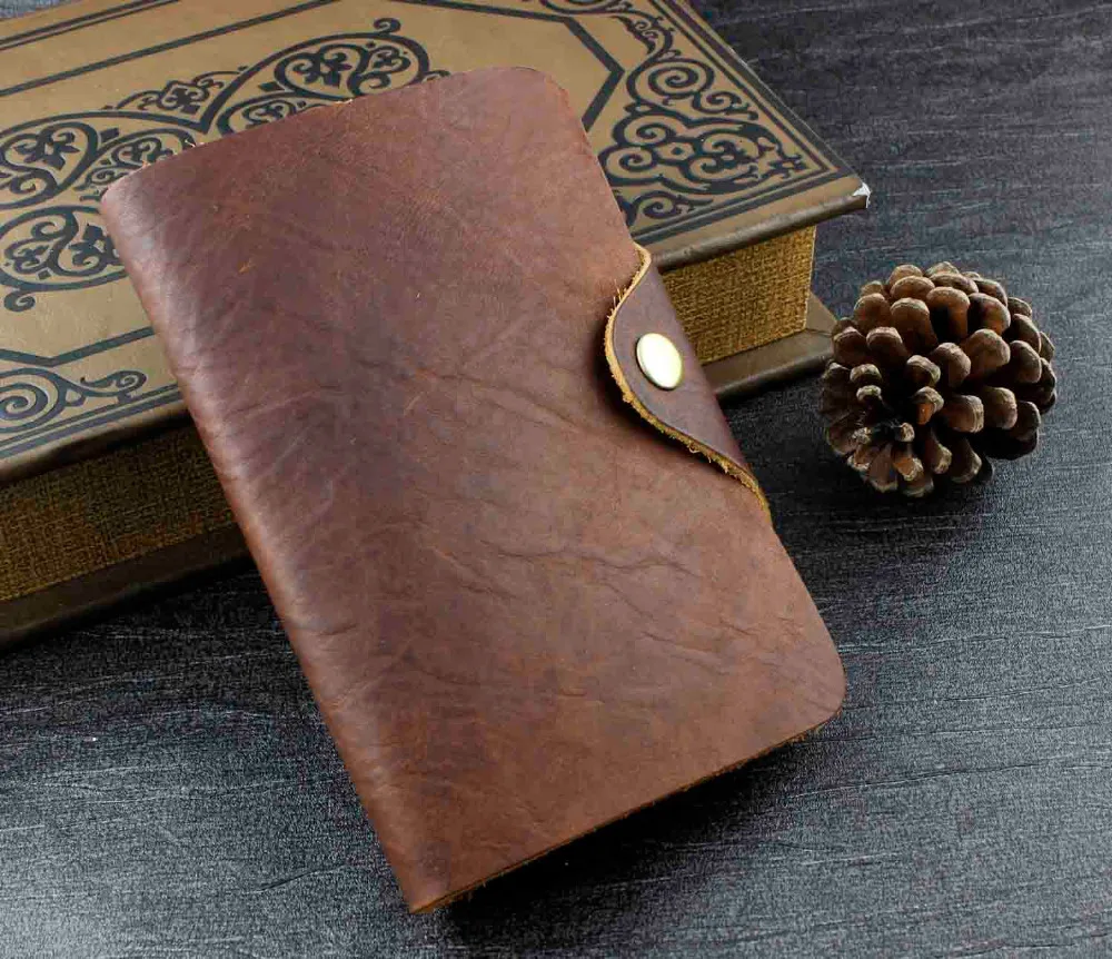 Винтажный кошелек из натуральной воловьей кожи с отделением для карт и