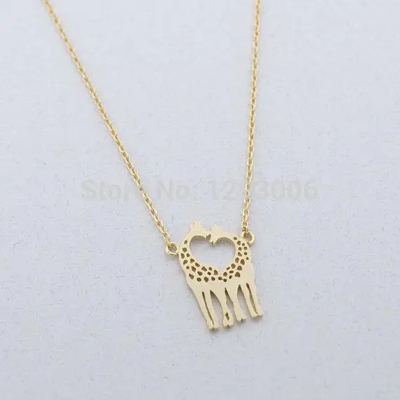 5 шт. модное женское ожерелье с животными оленем из латуни для женщин|giraffe necklace|animal