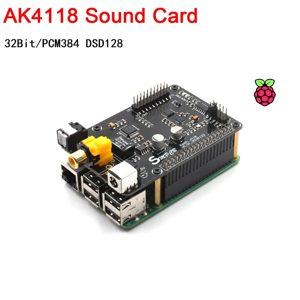 Raspberry pi AK4118 коаксиальный HIFI Аудио Звуковая карта I2S DSD цифровая трансляция сетевой