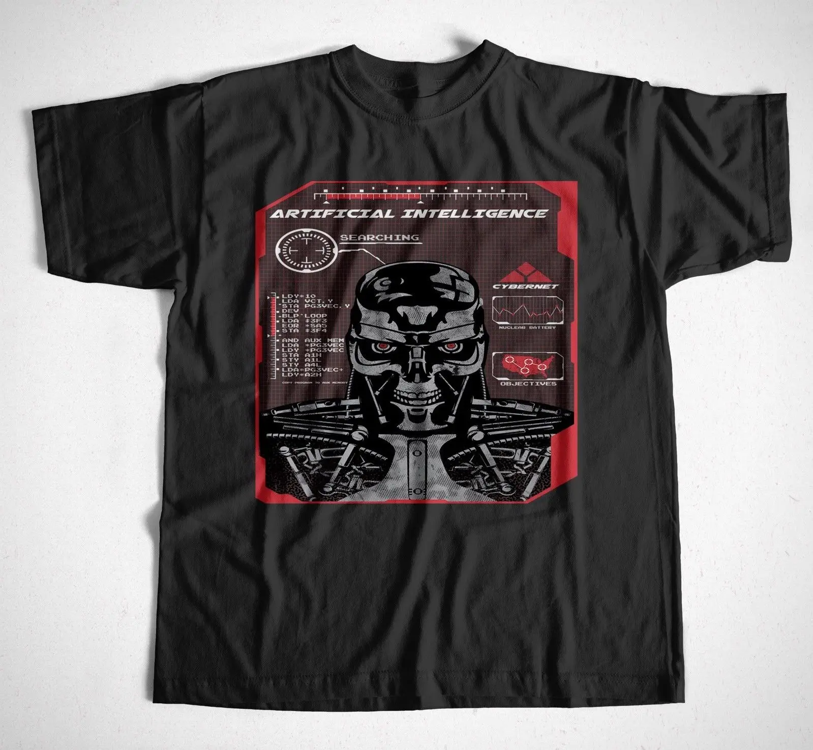 Новинка 2019 Мужская модная футболка Терминатор искусственного интеллекта пленка