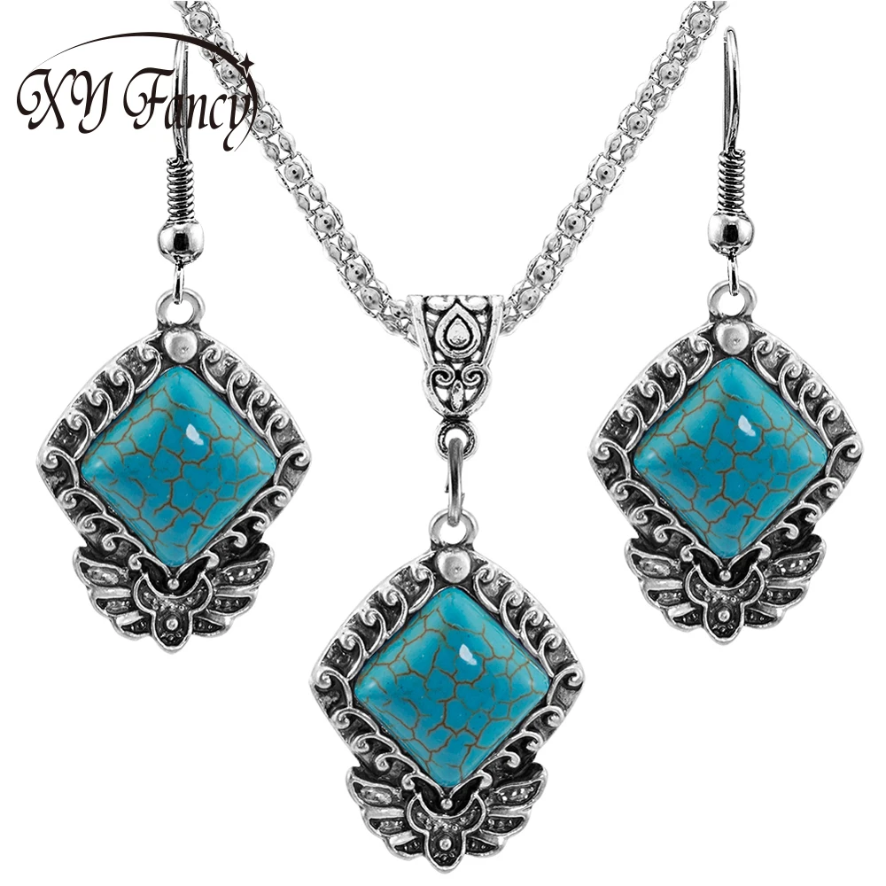 XY Необычные Новинка 2017 года для женщин Ретро ювелирные изделия квадратный