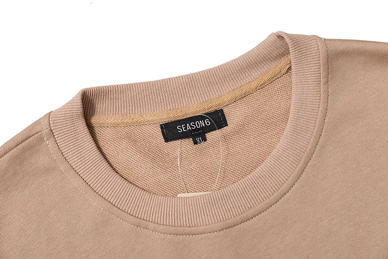 19SS Kanye West сезон 6 свитшоты Весна уличная одежда коричневый синий для мужчин женщин 1:1 Мода сезон 6 свитшоты