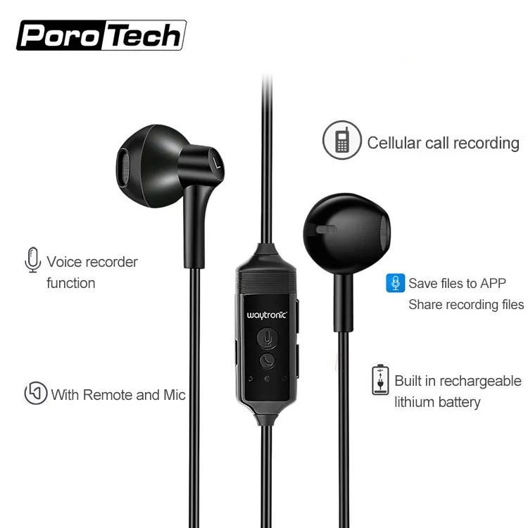 V3II рекордер сотовых телефонных звонков мобильные наушники для iPhone Skype WeChat Facebook