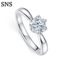 14k white gold 0 3carat natural real diamond engagement ring luxury love style solitaire with accents for women ladys