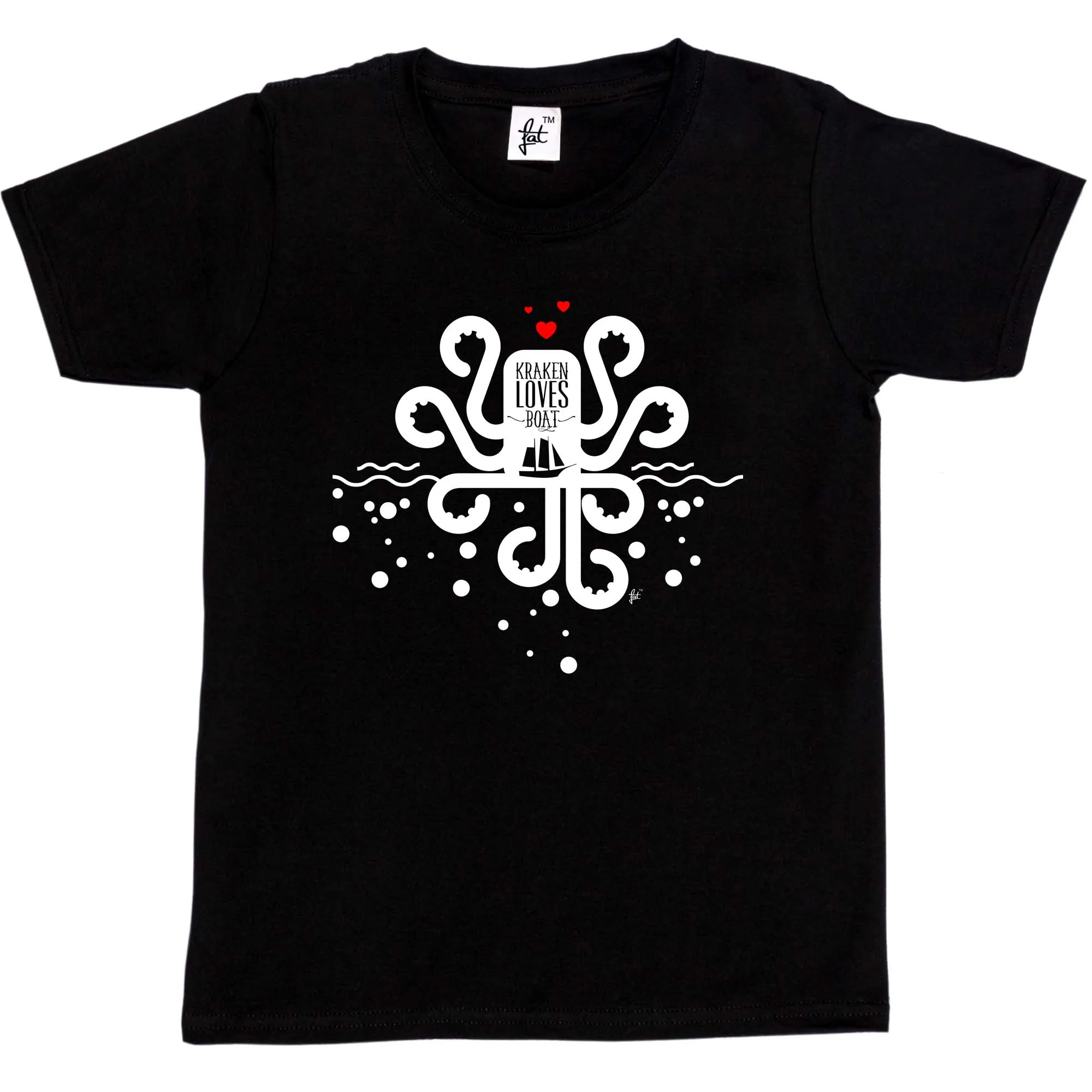 Женская футболка легендарный морское чудовище Осьминог Кракен любит лодка