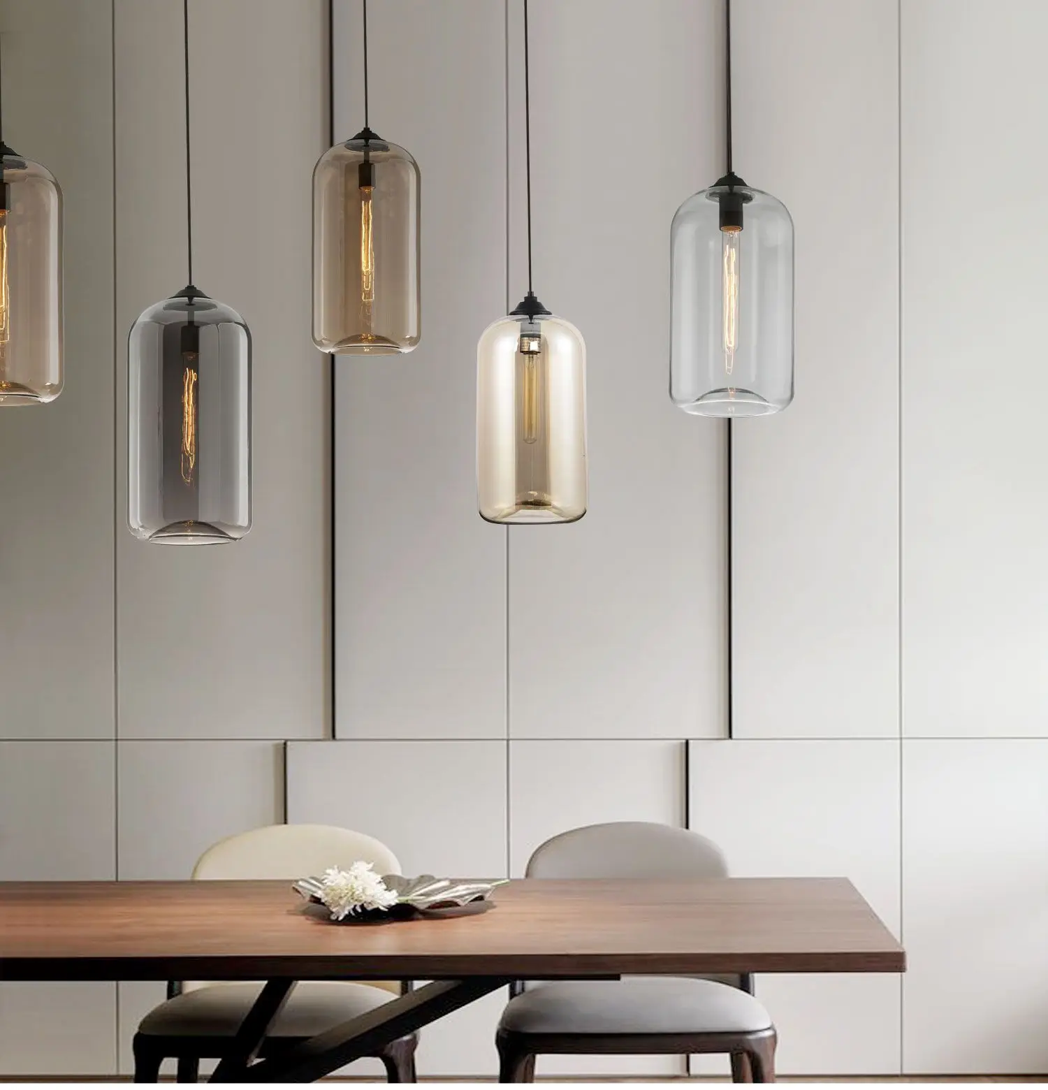 Винтажная люстра Лофт в стиле индастриал подвесной светильник черного и