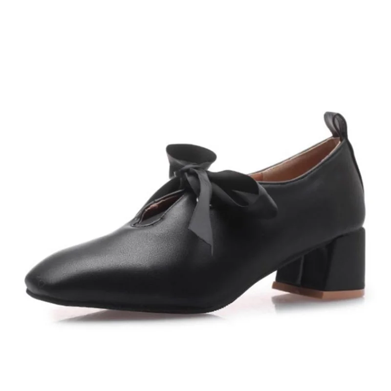 FITWEE/туфли-лодочки размера плюс 30-46 с перекрестными ремешками и бантом вечерние