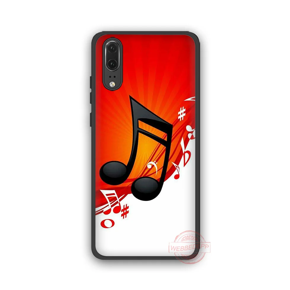 Чехол для телефона из ТПУ WEBBEDEPP Music note Huawei P10 P20 P30 Lite Pro Y6 Y7 prime 2018 Y9 2019 |