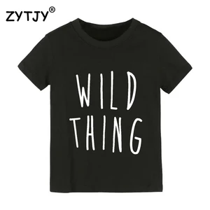 Детская футболка с надписью wild thing, футболка для мальчиков и девочек, детская одежда для малышей, Забавные футболки, Прямая поставка
