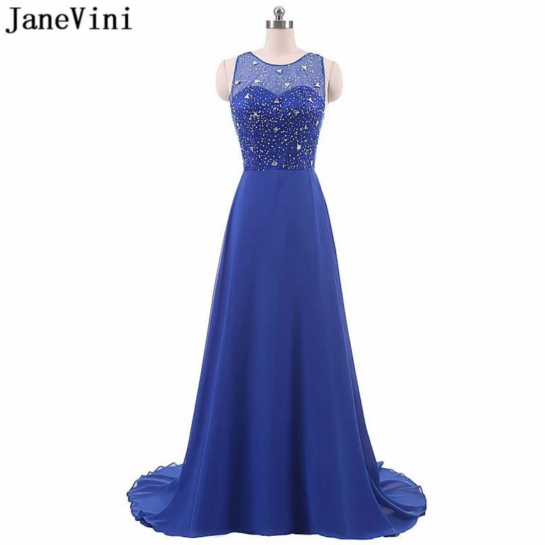 Женское шифоновое платье с круглым вырезом открытой спиной и шлейфом|Платья