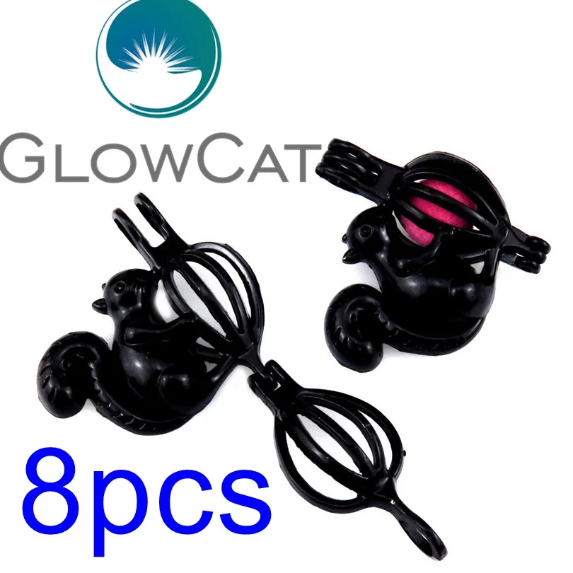 Glowcat 8x r-h501 Черная белка орехов жемчужина клетка ювелирных изделий Бусины Эфирные