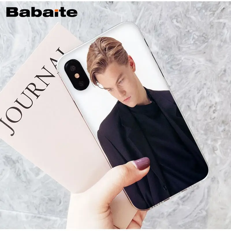 Babaite Леонардо ДиКаприо молодых новоприбывшие Прозрачный чехол для мобильного