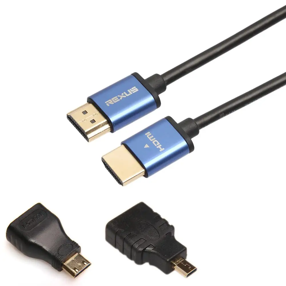 Aluminum Alloy HDMI Cable Kit Set 1M -15M To Mini / Micro Adaptor 1.4 Version AV HD 3D For PS3 Xbox HDTV | Электроника