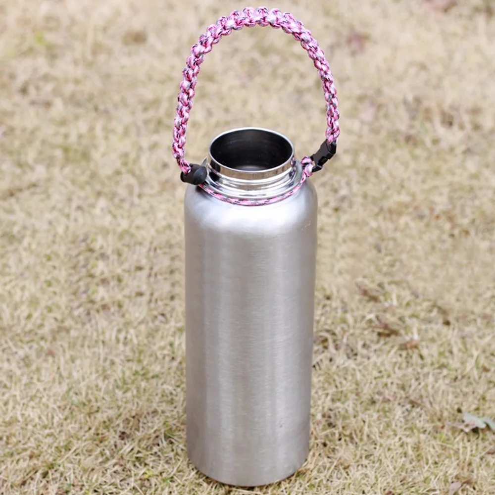 Регулируемая ручка для бутылки с водой из Паракорда ремешок выживания|water bottle