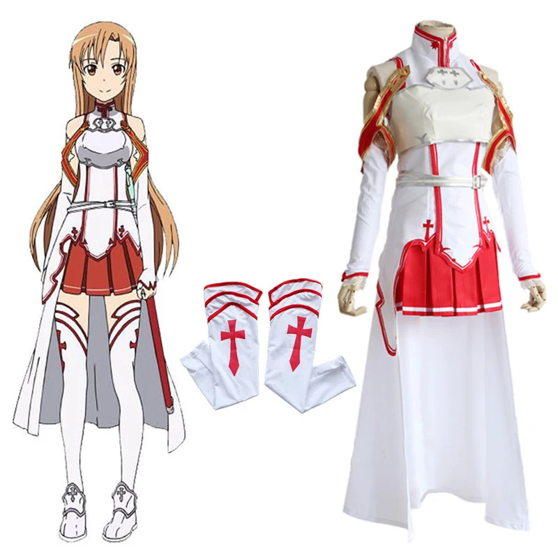 Аниме меч искусство онлайн Yuuki костюм Asuna для косплея (костюмированных игр)