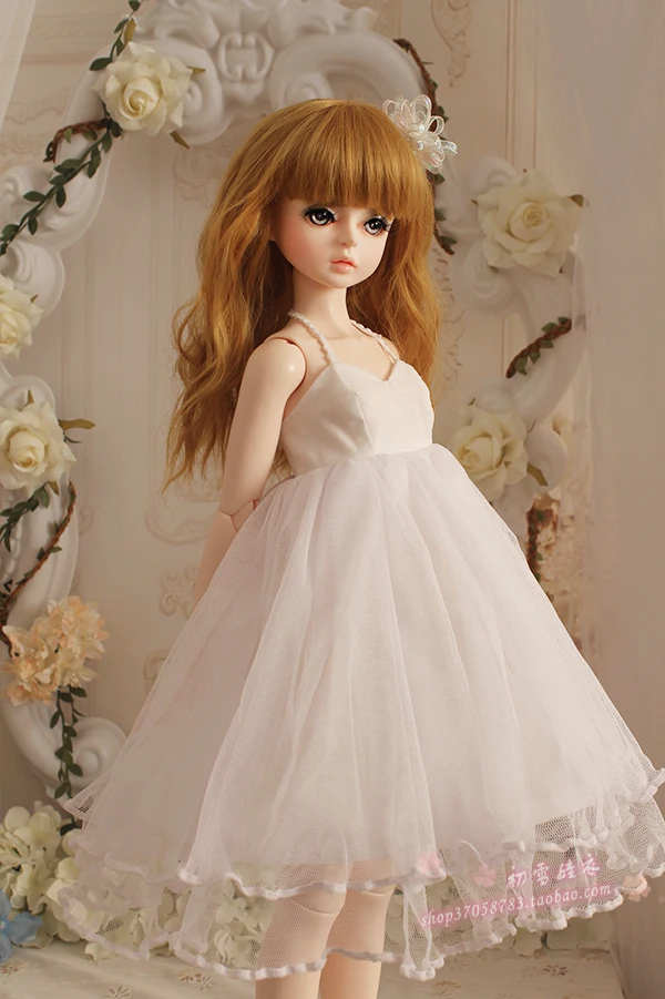 Белое платье для 1/3 1/4 1/6 BJD SD DD кукольные аксессуары одежды|doll clothing|dd dolldress for dolls |
