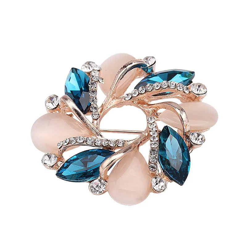 Handmade Women Fashion Brooches Pin Crystal Bauhinia Shape Brooch Accessories For Dress Sweater Decorative Ornament | Украшения и