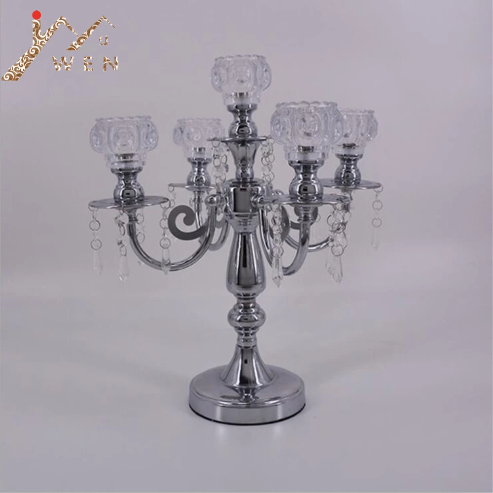 Новый дизайн 5 насадок хрустальный канделябр высота 40 см подсвечник изысканный