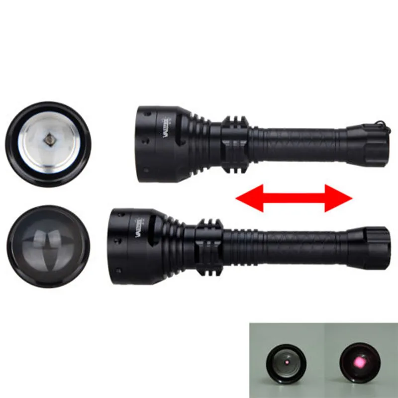 Фонарик 10 Вт IR 850nm T50 LED 2*18650 Дальний инфракрасный охотничий фонарь с ночным