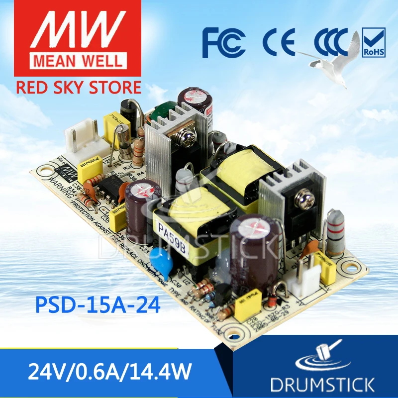 Meanwell PSD 15A 24 24V 0.6A meanwell 15 14 4 W один выход Converter конвертер|24v converter|converter dc-dcdc-dc 6a |