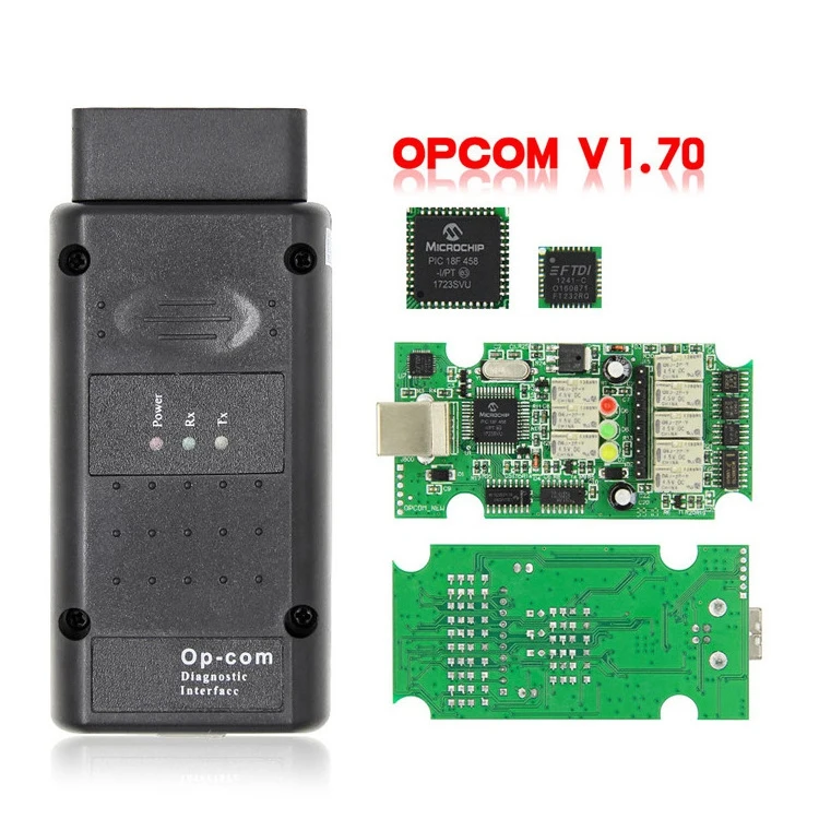 OPCOM V1.70 OBD2 OBD 2 Автосканер с PIC18F458 для Opel автомобильный диагностический инструмент