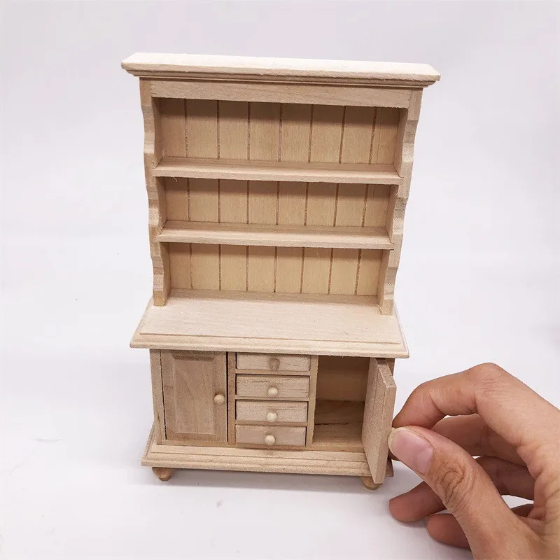 Миниатюрный Кукольный домик 1/12 деревянный кухонный шкаф кукольный мебель для