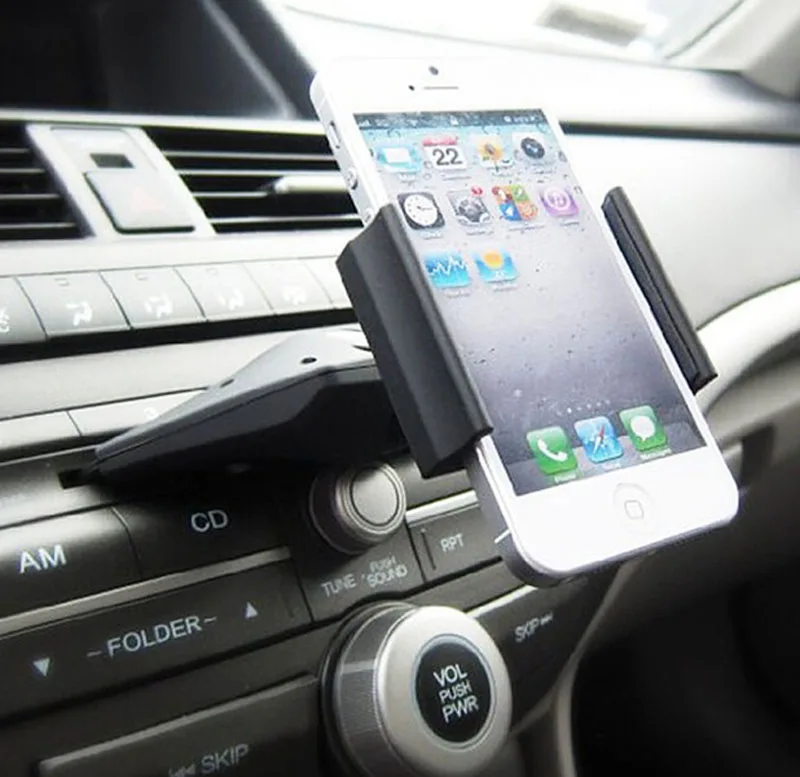 Поворотный Автомобильный CD слот плеер держатель для мобильного телефона