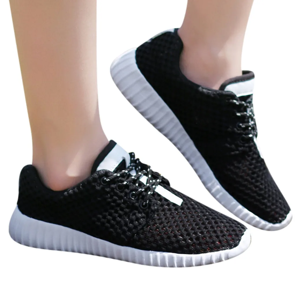 Men Shoes Summer Sneakers Breathable Casual Fashion Lace up Mens Mesh Flats Shoe Lightweight Walking Shoes#N3 | Обувь