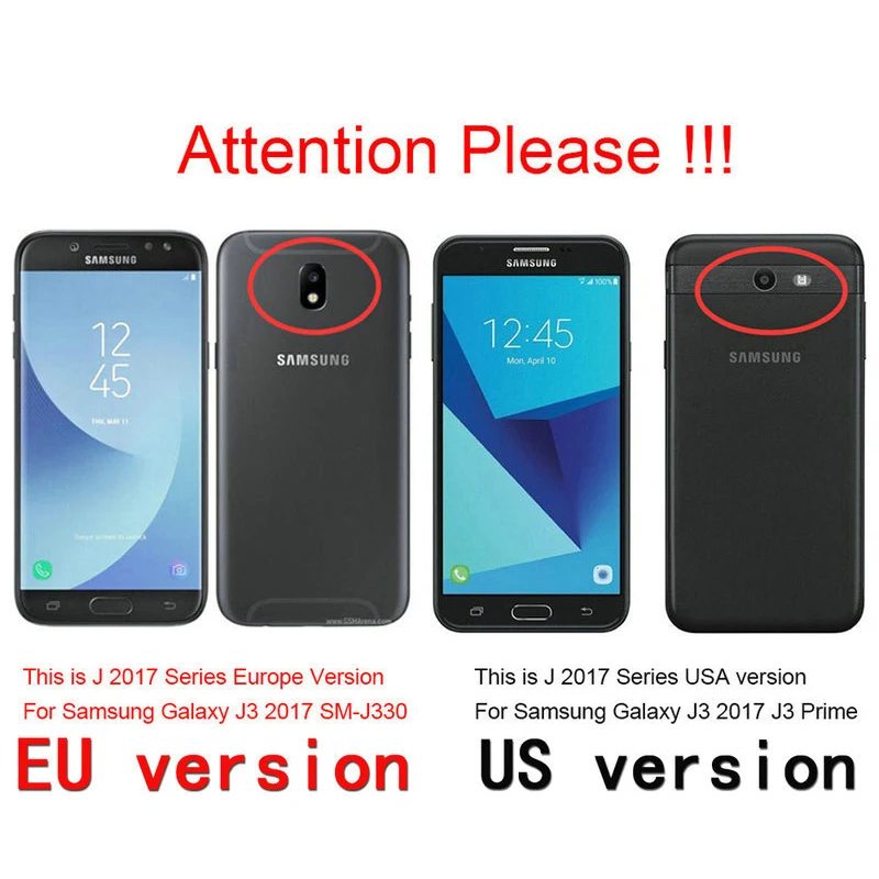 Кожаный чехол-книжка для Samsung Galaxy J3 2016 чехол чехол-бумажник 2018 J310 J330 2017 | Мобильные