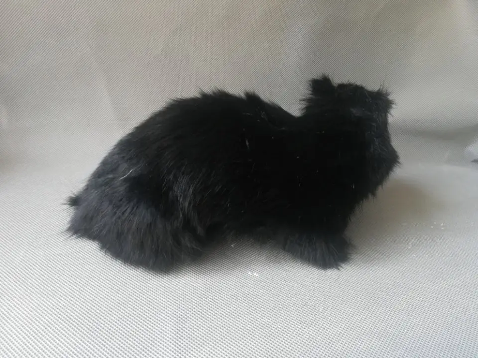 Реальная жизнь игрушечная черная модель weasel полиэтилен и пух крыса около 20x11 см
