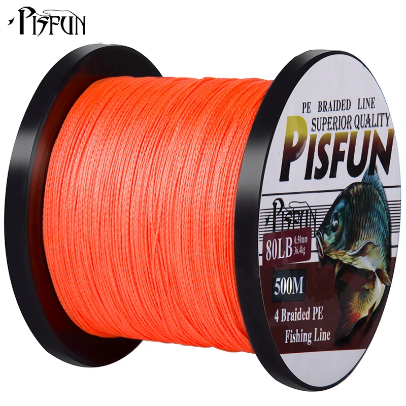 Рыболовная плетеная леска 4 нити 12 80lb 6 цветов 500 м|fishing line|braided fishing line4 strands |