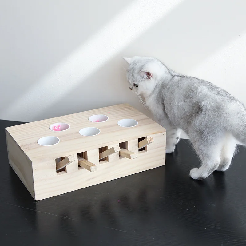 Pet игрушки для котов из цельного дерева кошки Охота игрушка продукция домашних