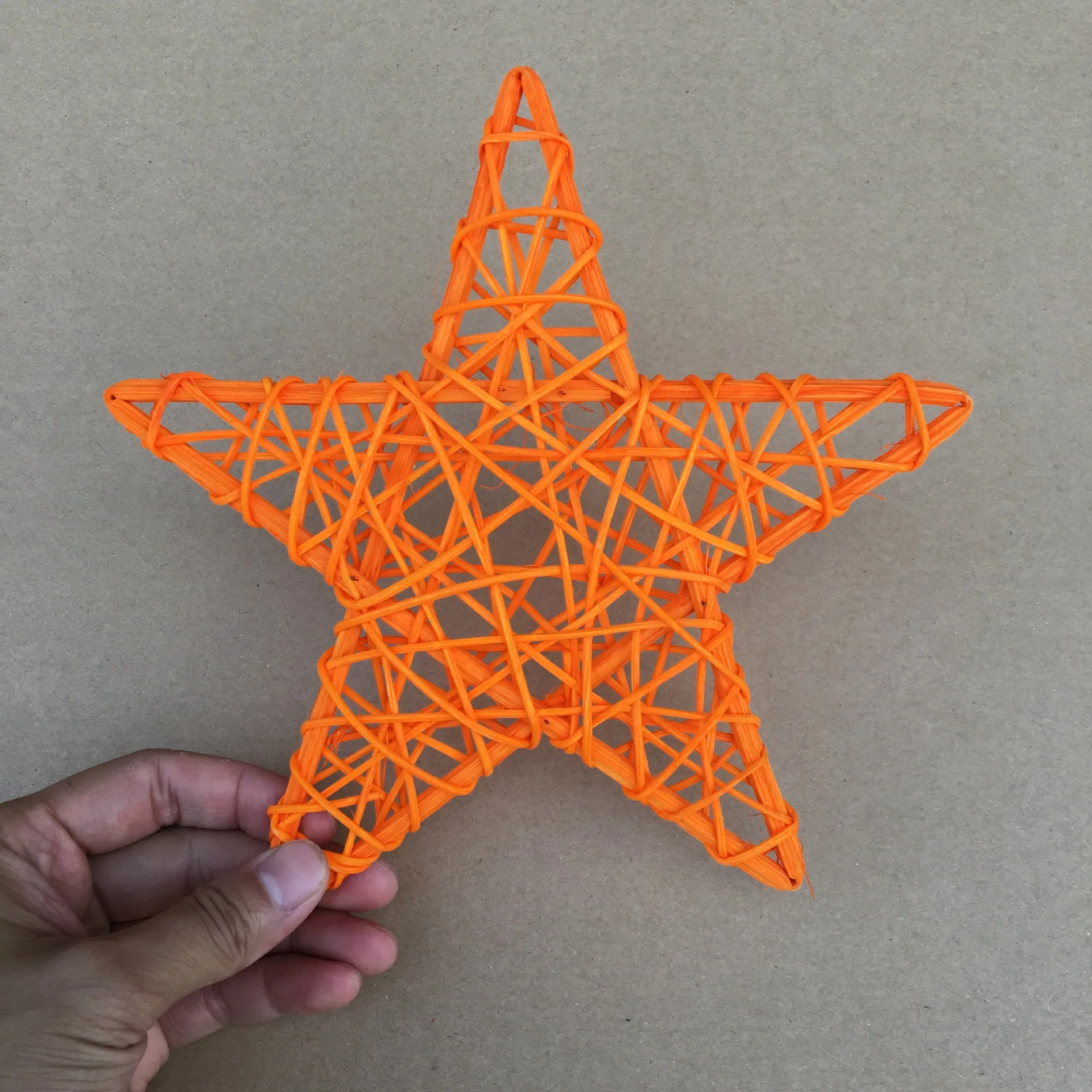 1pcs Multiple Color Wicker Rattan Star Decorative Natural Spheres Craft DIY, Wedding Decoration, Christmas Tree, House Ornaments